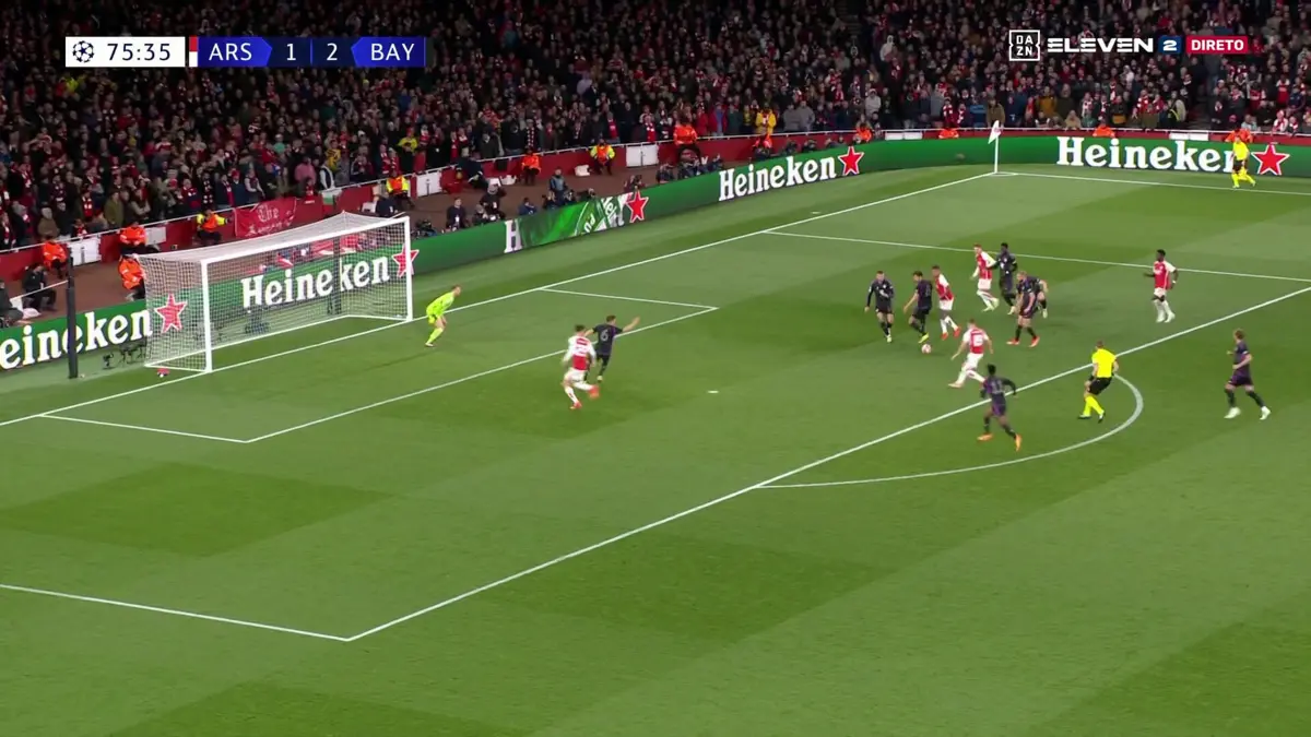 Imagem de contexto do artigo Arsenal-Bayern: Trossard recoloca os gunners na disputa pelo resultado. Veja o golo