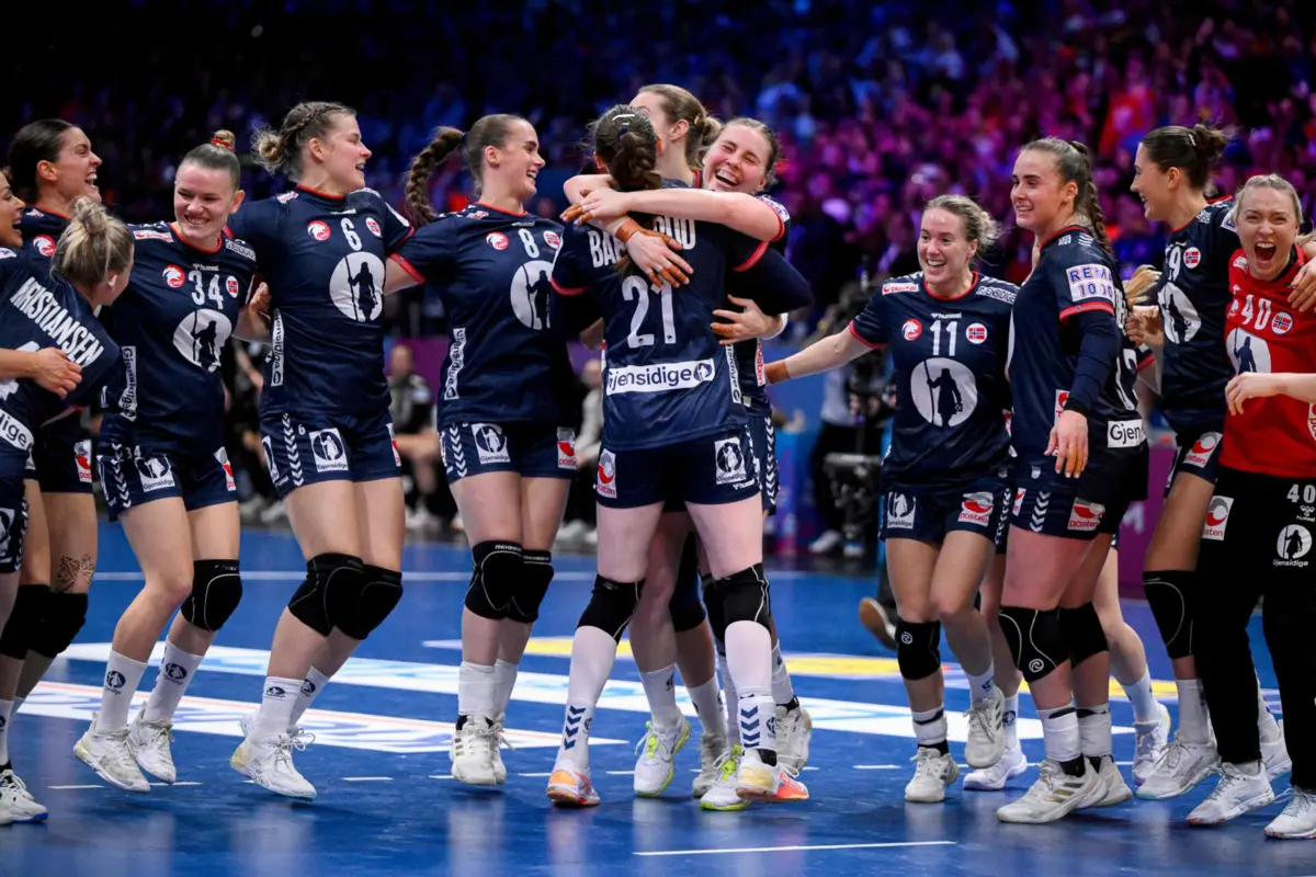 A festa das jogadoras norueguesas