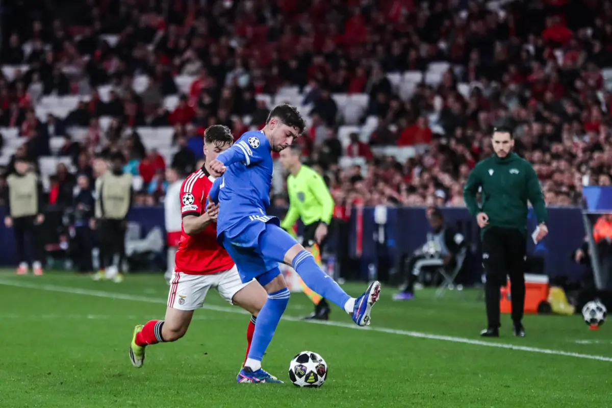 Fede Valverde no jogo do Estádio da Luz