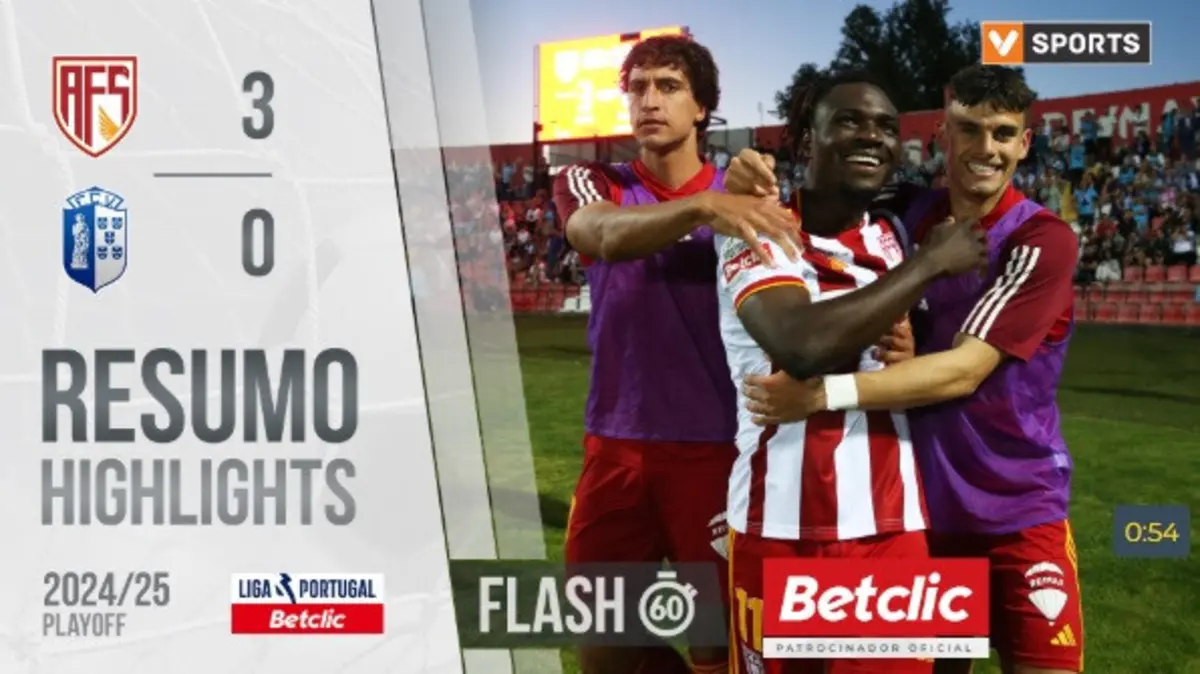 Imagem de contexto do artigo Aves SAD-Vizela: o resumo da primeira mão do play-off neste vídeo