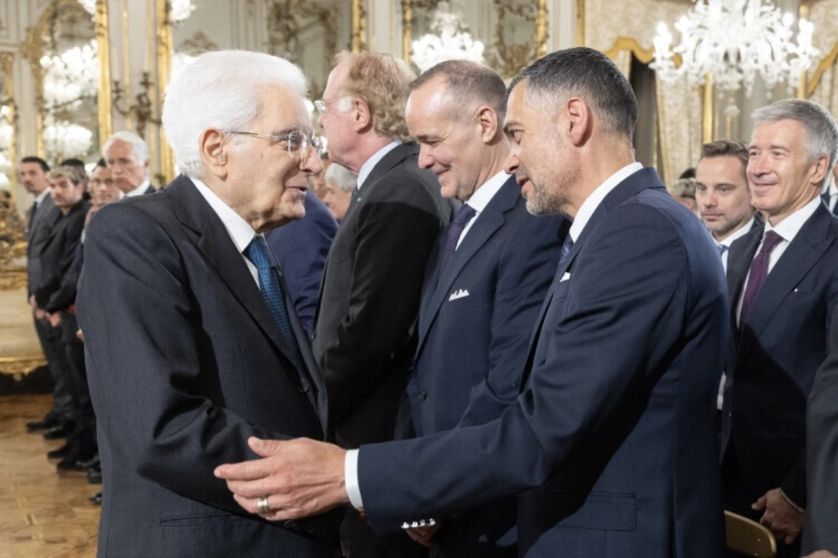 Sérgio Conceição e o presidente italiano Sergio Materalla (Créditos: Quirinale)
