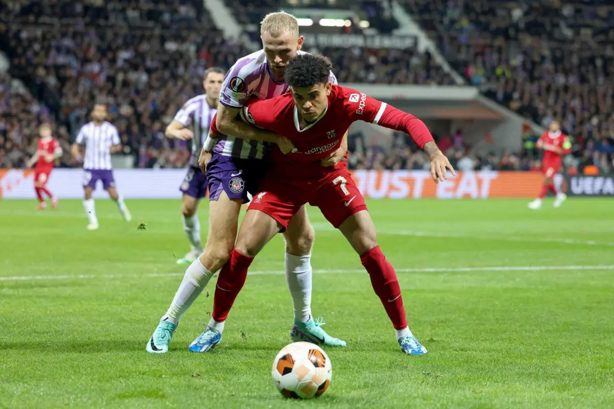 Luis Díaz, jogador do Liverpool (Fotografia: AFP)