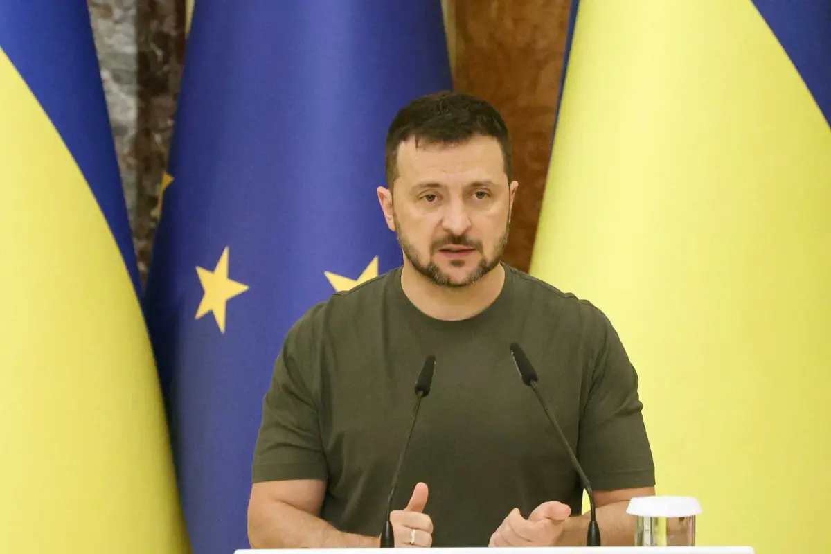 O Presidente ucraniano, Volodymyr Zelensky