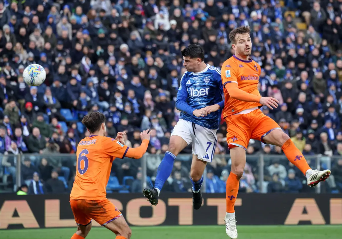 Morata em ação contra a Fiorentina