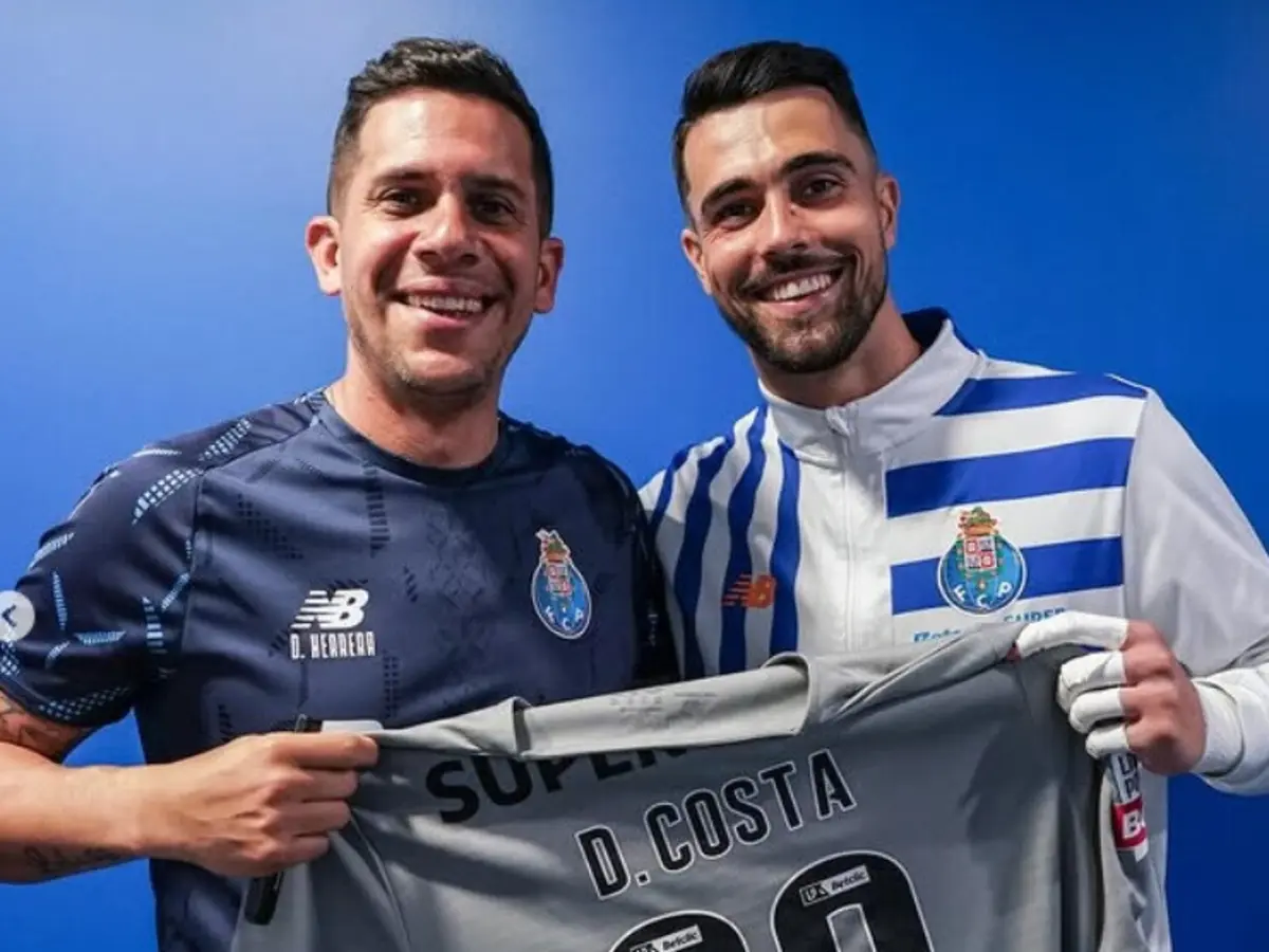 Darío Herrera com Diogo Costa / Reprodução: Instagram