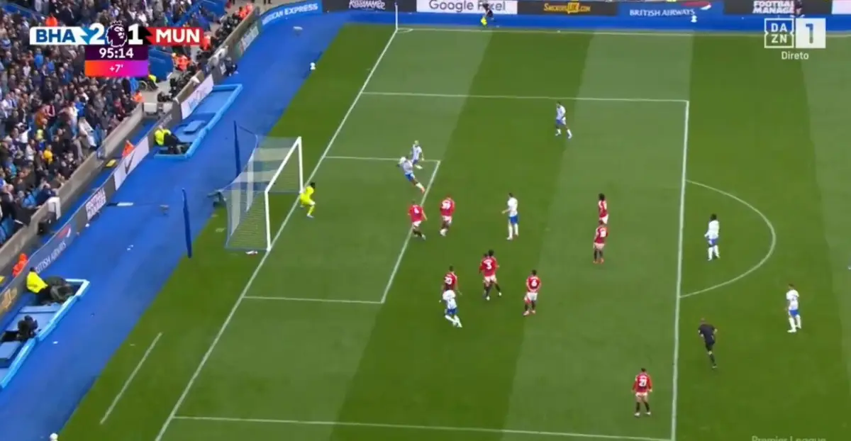 Golo de João Pedro (créditos: DAZN)