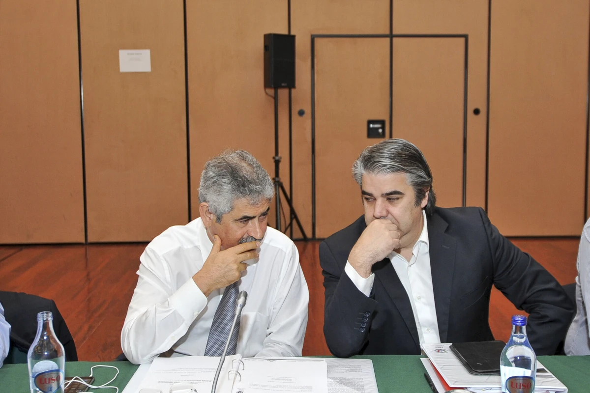 Luís Filipe Vieira e Paulo Gonçalves (Créditos: Ivan del Val/Global Imagens)