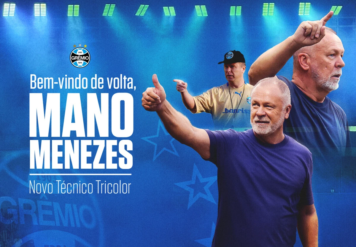Imagem de contexto do artigo Após 18 anos, Mano Menezes regressa ao Grémio