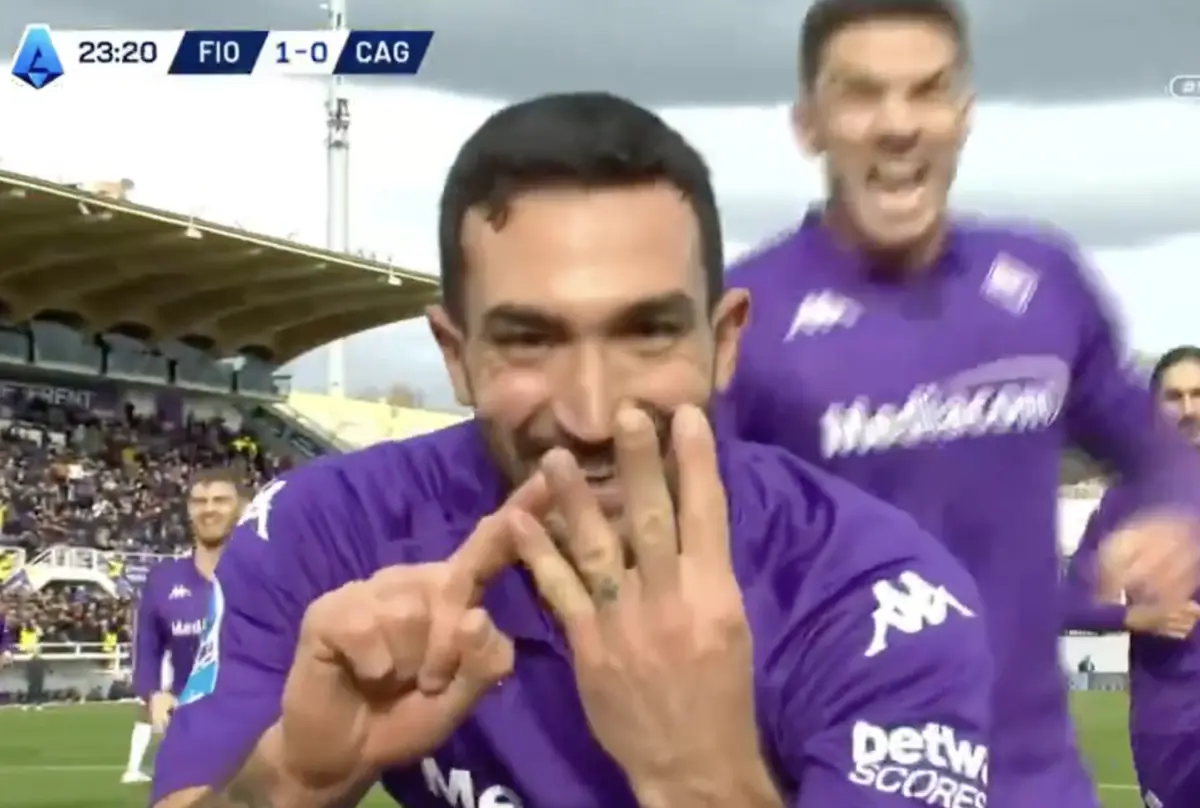 Imagem de contexto do artigo Cataldi deu a vitória à Fiorentina e dedicou o golo a Bove. Veja o momento