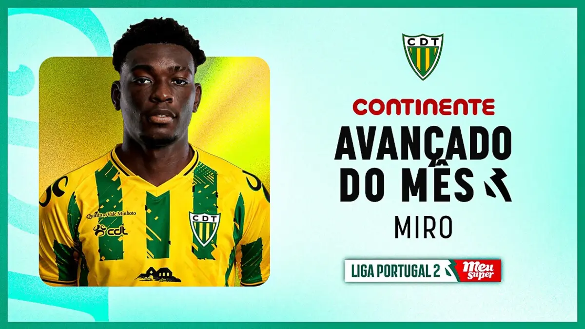 Imagem de contexto do artigo Miro brilha no Tondela e foi eleito o melhor avançado de abril na II Liga