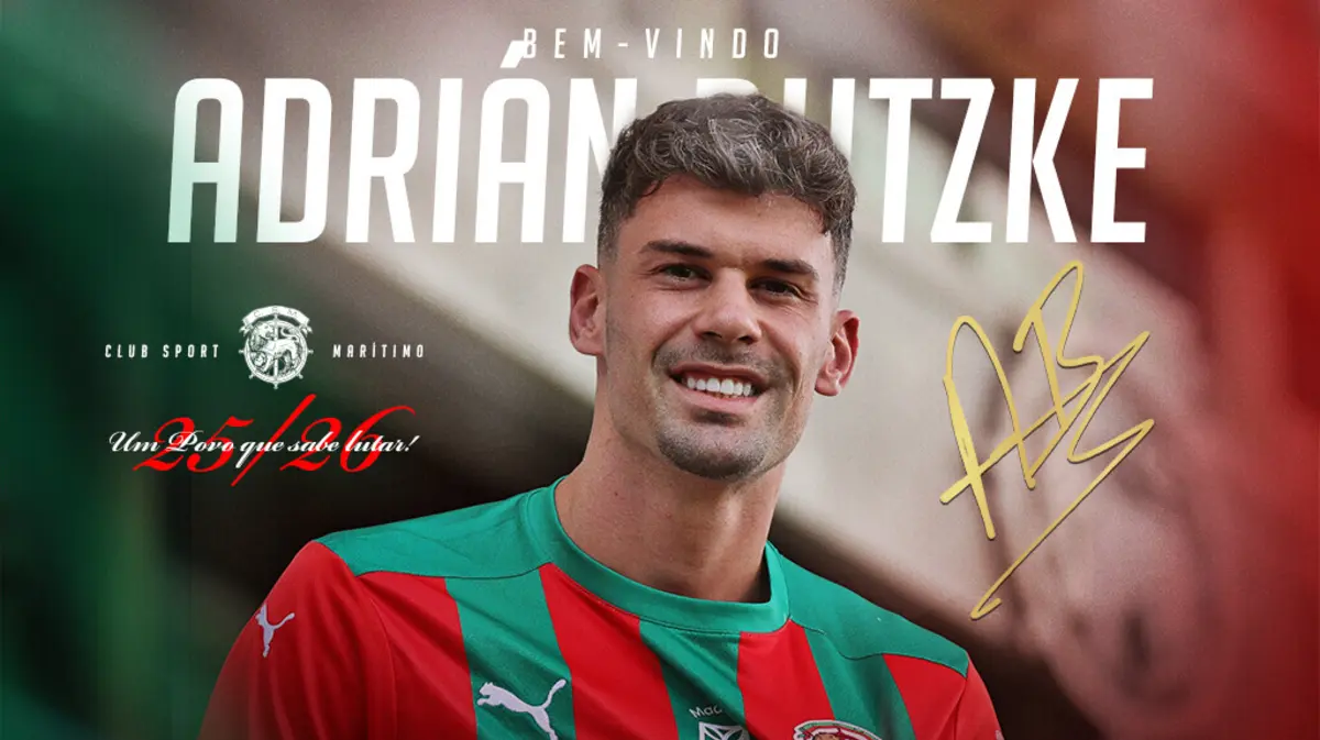 Imagem de contexto do artigo Avançado Adrián Butzke assina pelo Marítimo após deixar Vitória de Guimarães