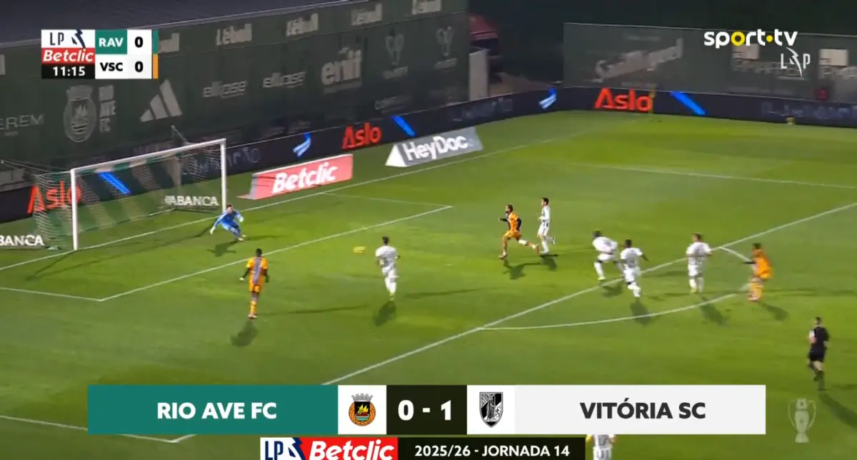 Imagem de contexto do artigo Os principais lances do triunfo do Vitória em casa do Rio Ave