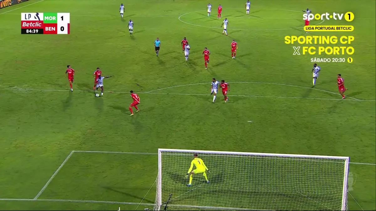 Imagem de contexto do artigo Moreirense-Benfica: Ofori abre o marcador perto do fim. Veja o golo