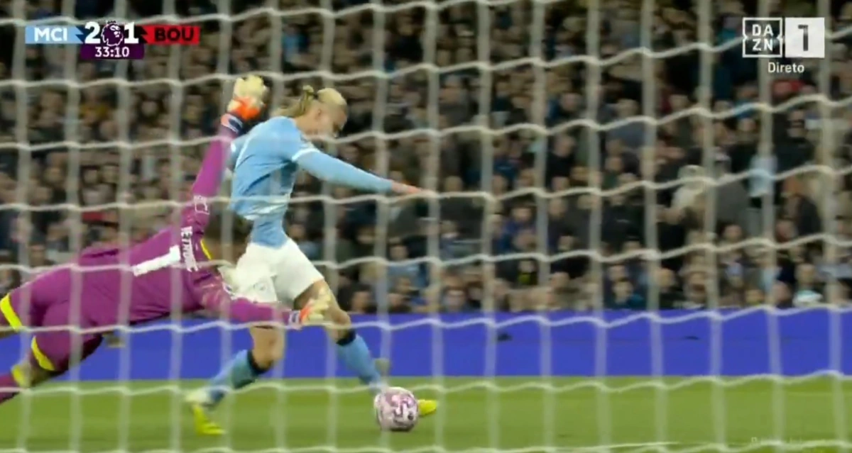 Imagem de contexto do artigo City-Bournemouth: Donnarumma vacila, mas Haaland bisa. Ora veja