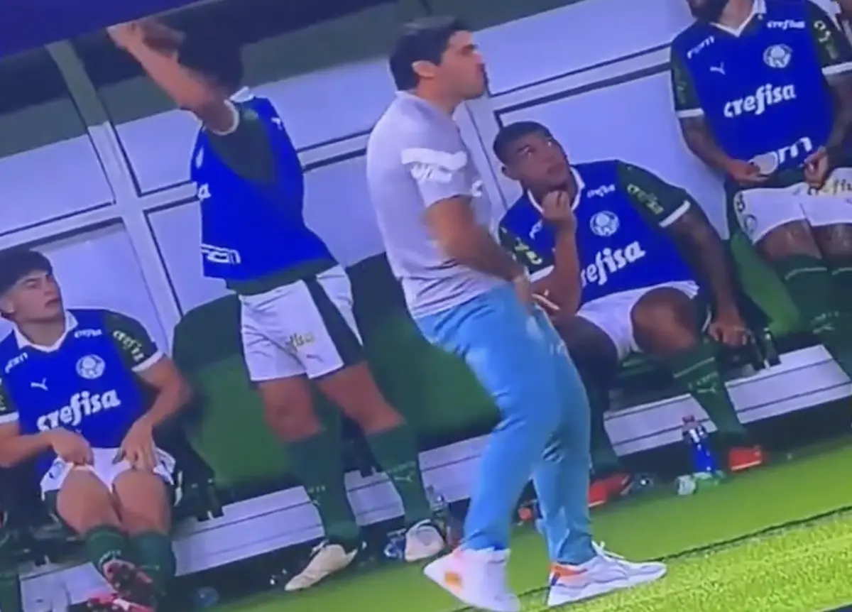Imagem de contexto do artigo Abel Ferreira colocou a mão nos genitais e acabou expulso. Ora veja