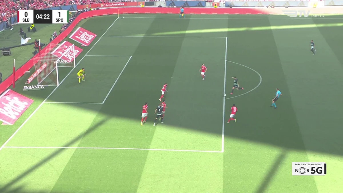 Imagem de contexto do artigo Benfica-Sporting: Gyokeres assiste e Trincão fatura logo a abrir o jogo. Veja o golo