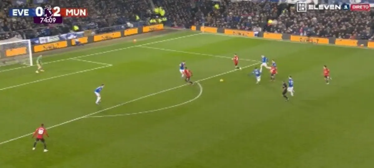 Golo de Martial (Créditos: DAZN)