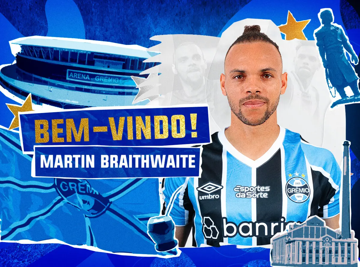 Imagem de contexto do artigo Grémio anuncia Braithwaite com dois anos de contrato