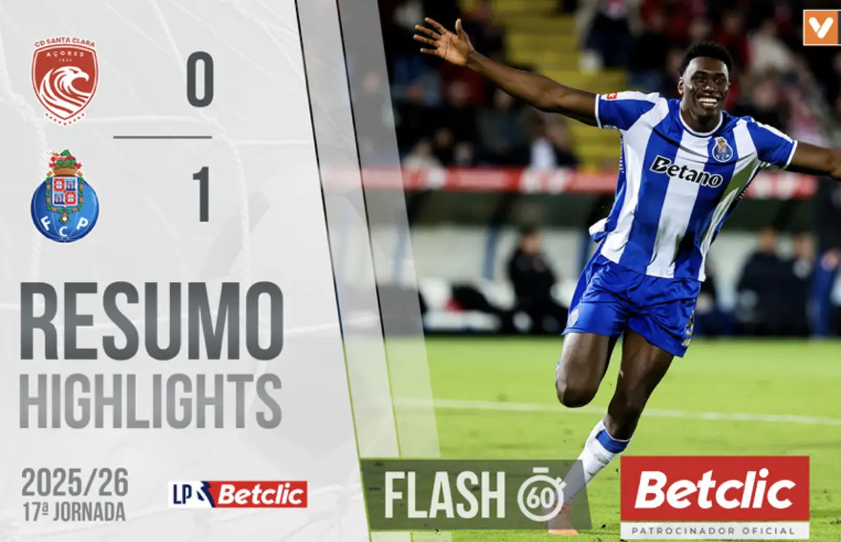 Imagem de contexto do artigo Assista ao resumo da vitória do FC Porto sobre o Santa Clara