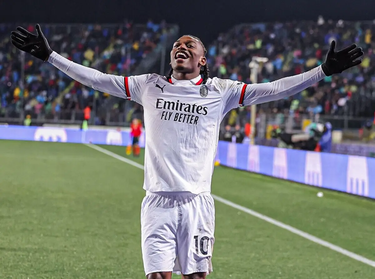 Imagem de contexto do artigo Rafael Leão coloca Milan a ganhar em Empoli: veja o golo