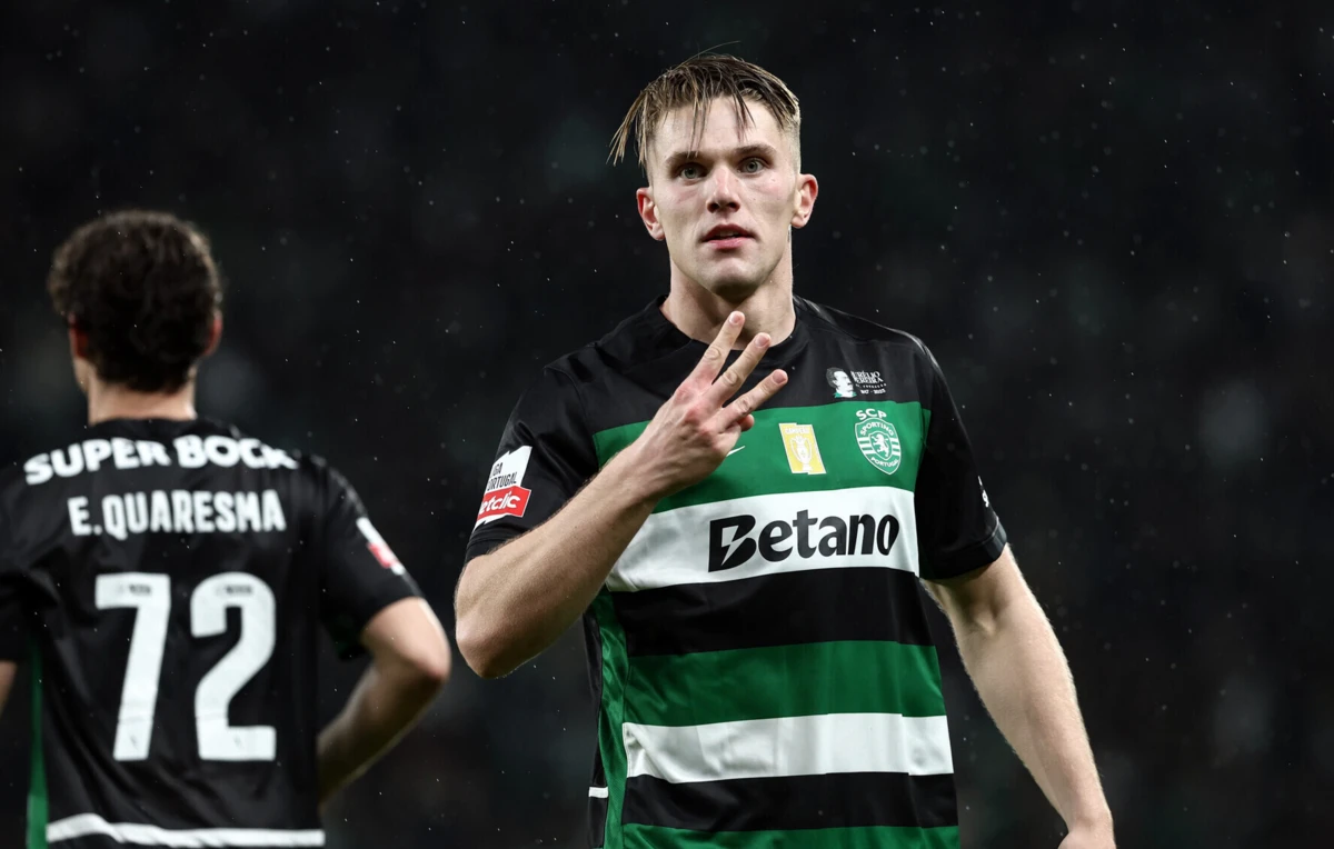 Gyokeres fez um "hat-trick" diante do Moreirense (créditos: Mário Vasa)