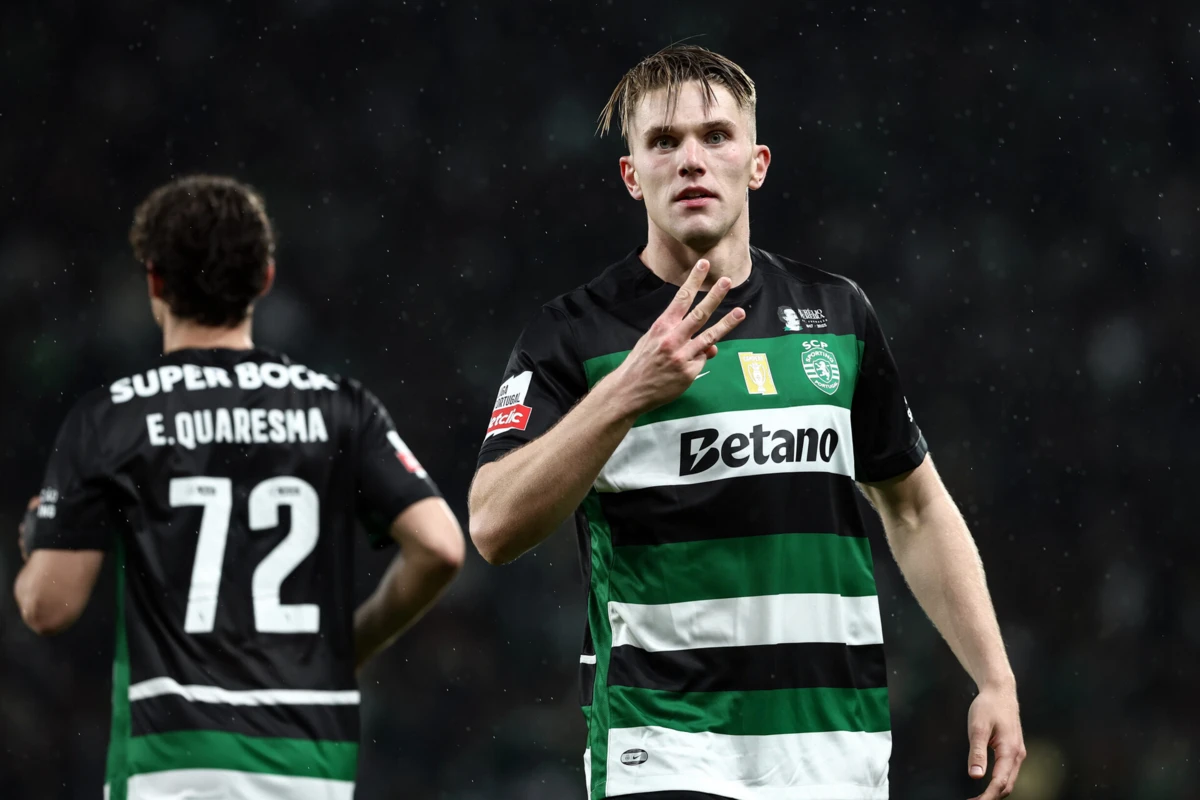 Gyokeres fez um "hat-trick" diante do Moreirense (créditos: Mário Vasa)