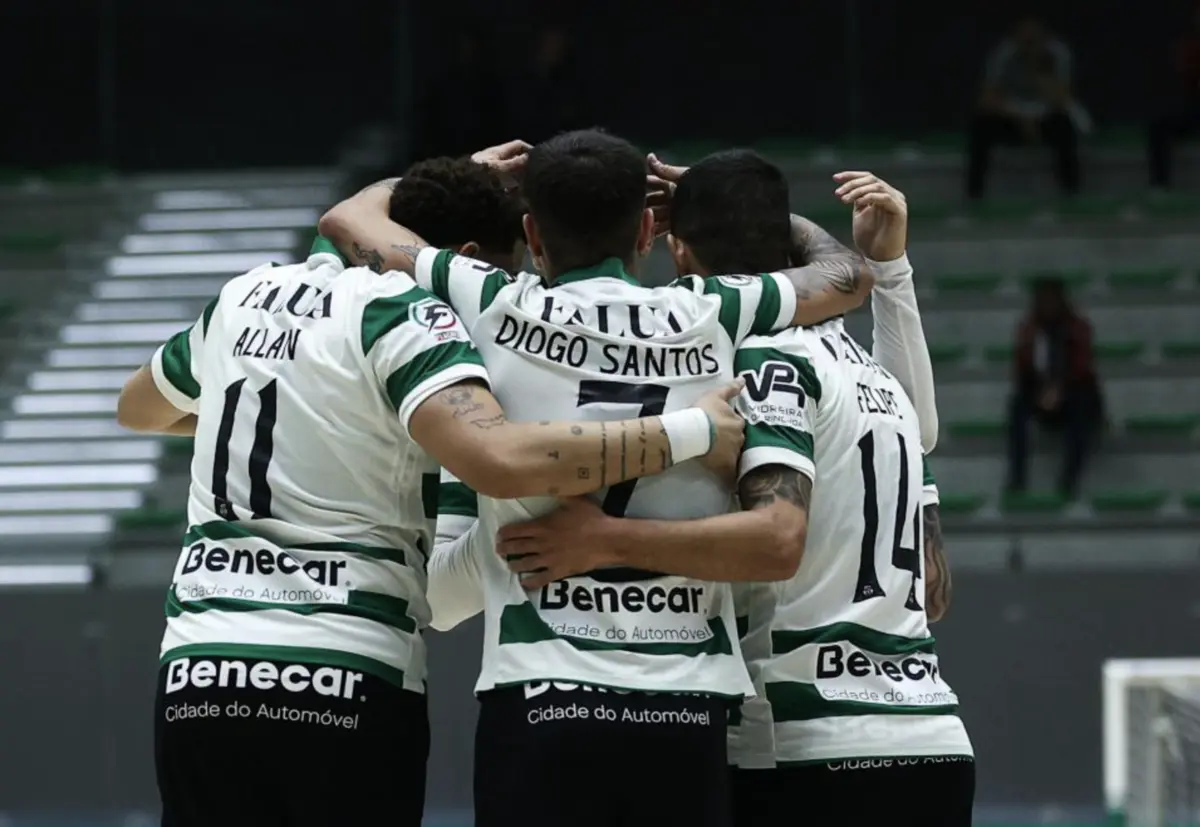 Jogadores de futsal do Sporting