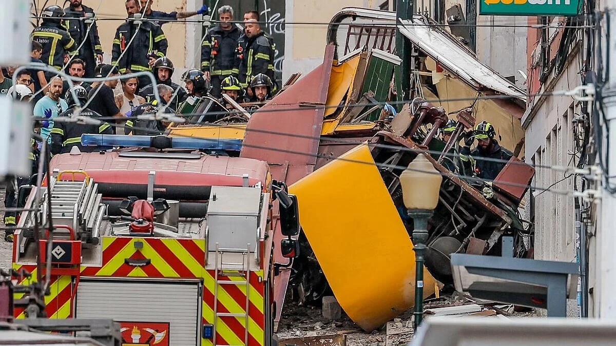 O elevador da Glória descarrilou na quarta-feira, dia 3 de setembro