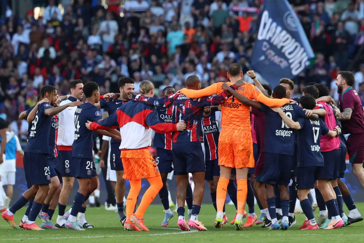 A festa do PSG (Créditos: AFP)