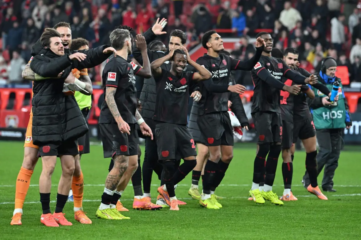 A festa do Bayer Leverkusen