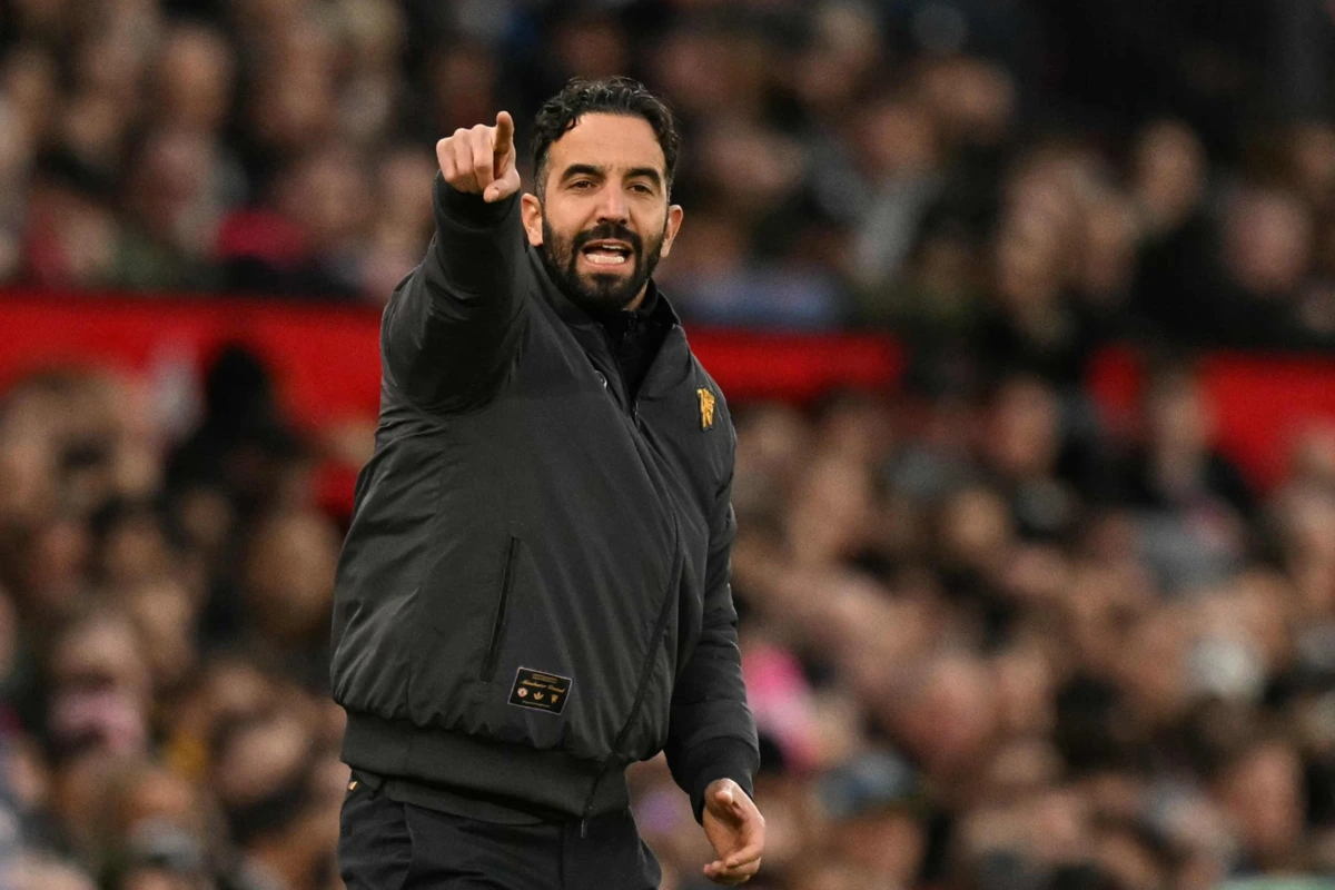 Ruben Amorim na vitória por 4-2 do Manchester United frente ao Brighton