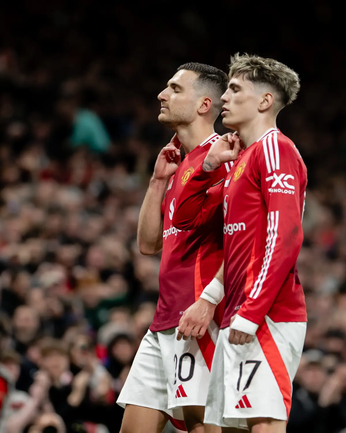 Dalot e Garnacho (Créditos: Manchester United)