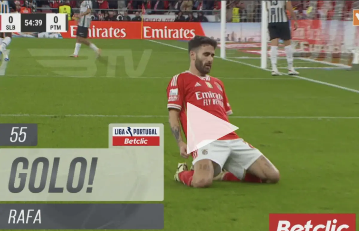 Imagem de contexto do artigo Benfica com três golos em quatro minutos e muita qualidade à mistura. Veja os lances