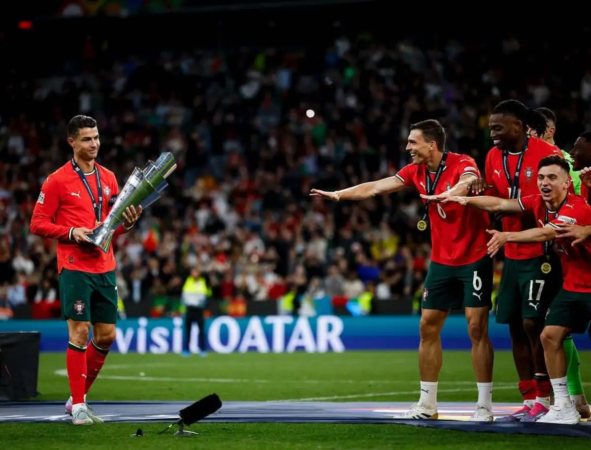 Palhinha e Ronaldo na conquista da Liga das Nações