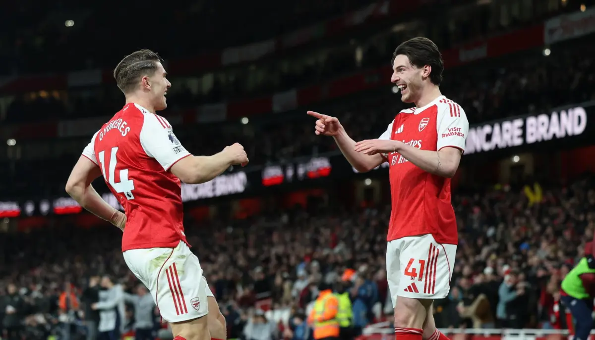 Viktor Gyokeres e Declan Rice