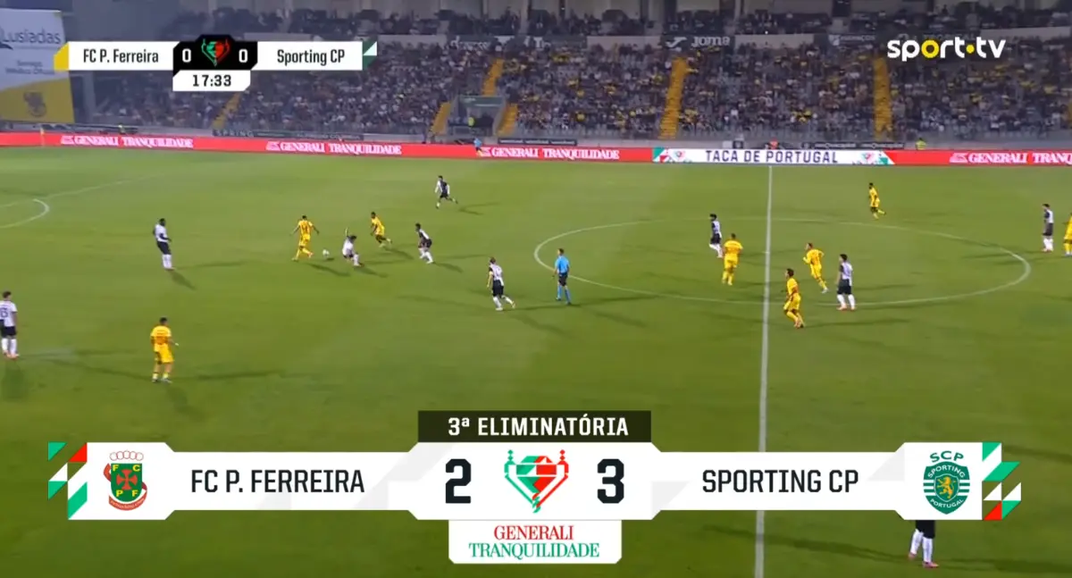 Imagem de contexto do artigo Os cinco golos do Paços-Sporting para ver neste resumo