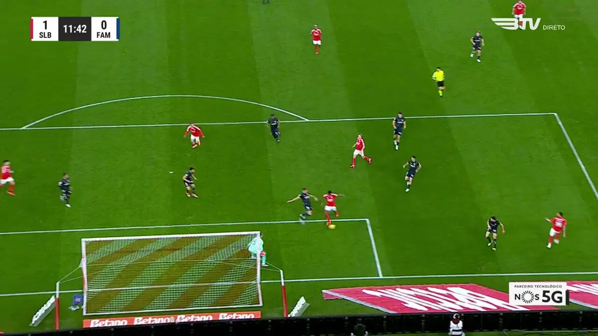 Imagem de contexto do artigo Leandro Barreiro estreia-se a marcar pelo Benfica contra o Famalicão. Veja o golo