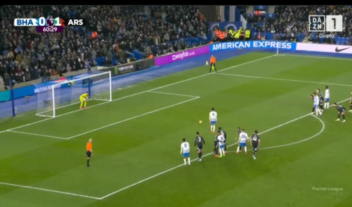 Imagem de contexto do artigo O golo do Brighton que fez o Arsenal tropeçar na ronda 20 da Premier League
