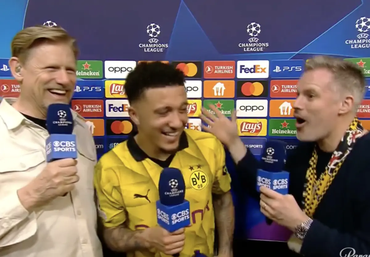 Imagem de contexto do artigo Carragher entrevistou Sancho após estar na claque do Dortmund: "Precisas de beber 8 cervejas..."