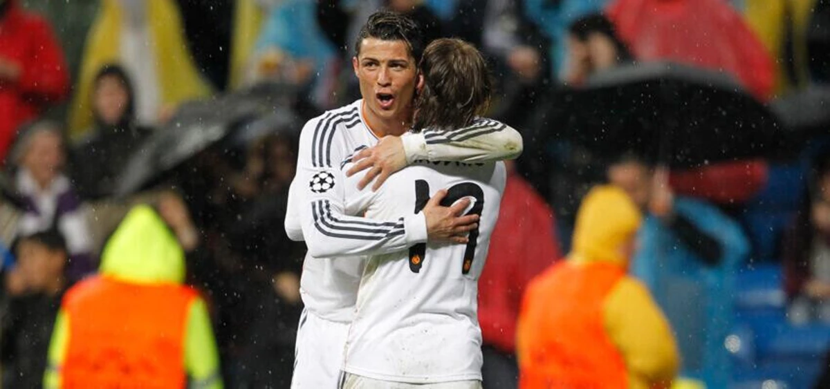 Cristiano Ronaldo e Modric, em 2014 (créditos: Real Madrid)