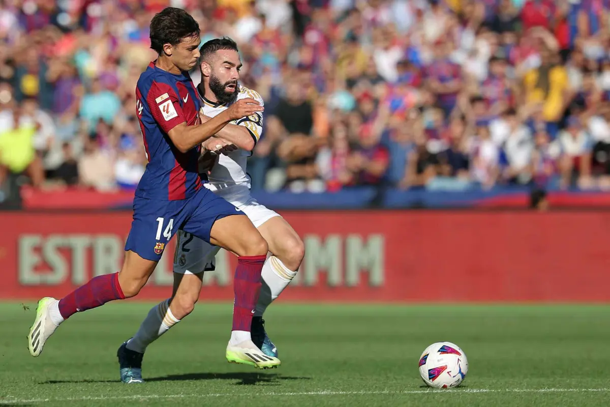 João Félix no clássico com o Real Madrid (créditos: AFP)