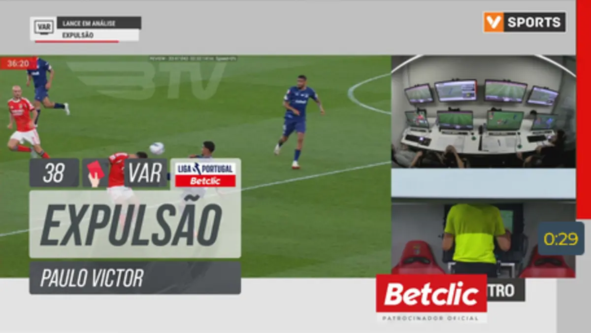 Imagem de contexto do artigo Áudios do VAR: Tomás Araújo a sangrar e "não é um ringue de MMA"