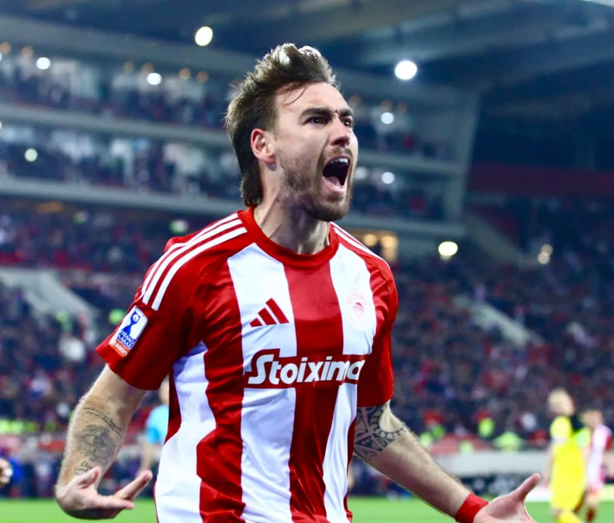 Imagem de contexto do artigo Olympiacos na final da Taça da Grécia com bis de André Horta