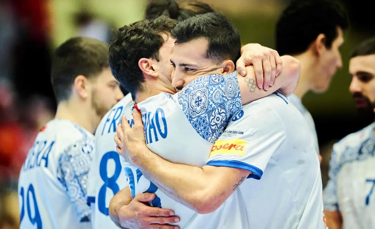 Festa dos jogadores portugueses