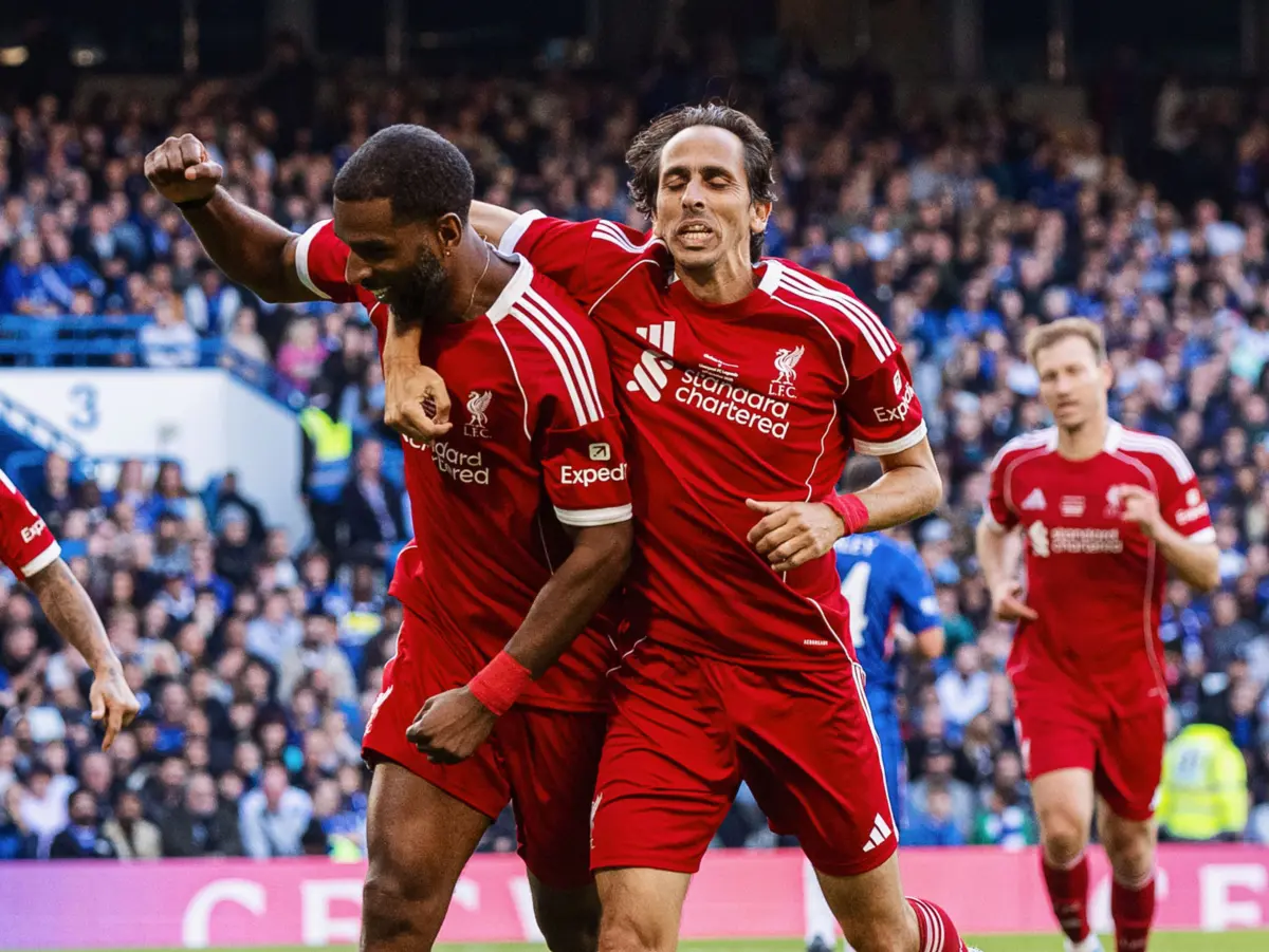 Imagem de contexto do artigo Babel marcou golo da vitória das lendas do Liverpool contra o Chelsea e festejou como Diogo Jota