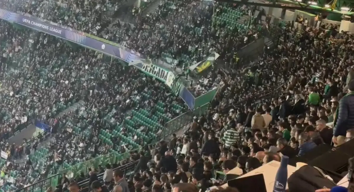 Imagem de contexto do artigo Adeptos abandonam Alvalade em massa após o quinto golo do Arsenal