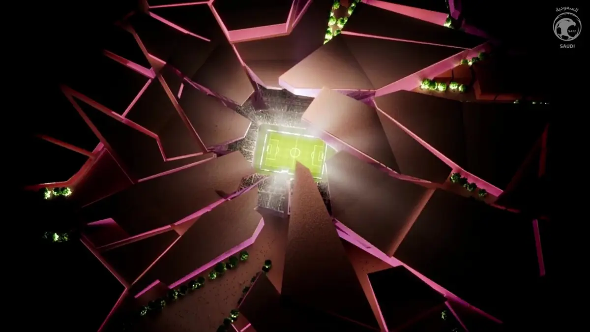 Imagem de contexto do artigo Os estádios futuristas que a Arábia Saudita vai construir para o Mundial'2034