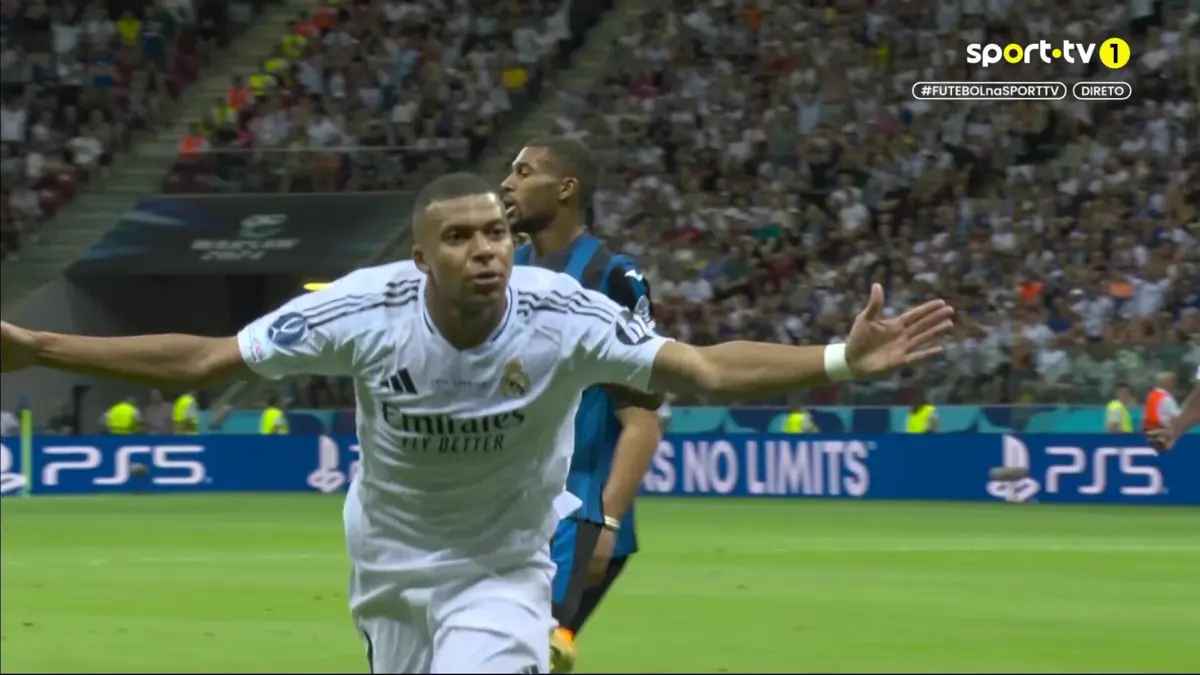 Imagem de contexto do artigo Mbappé estreia-se a marcar pelo Real Madrid. Veja o golo