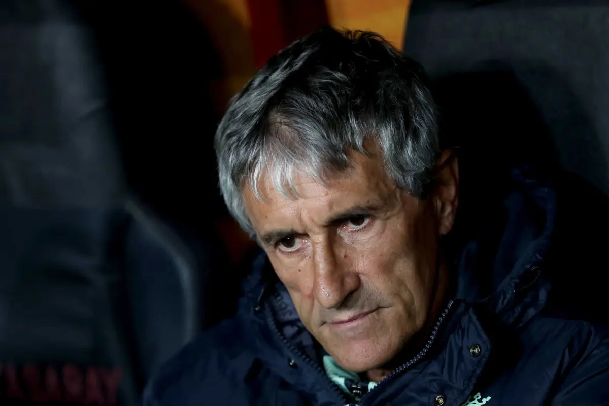 Quique Setién, que comandou o Barcelona entre janeiro e agosto de 2020