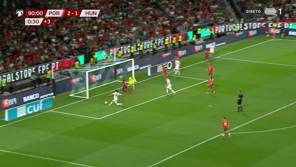 Imagem de contexto do artigo Portugal-Hungria: balde de água fria por Szoboszlai já nos descontos. Ora veja